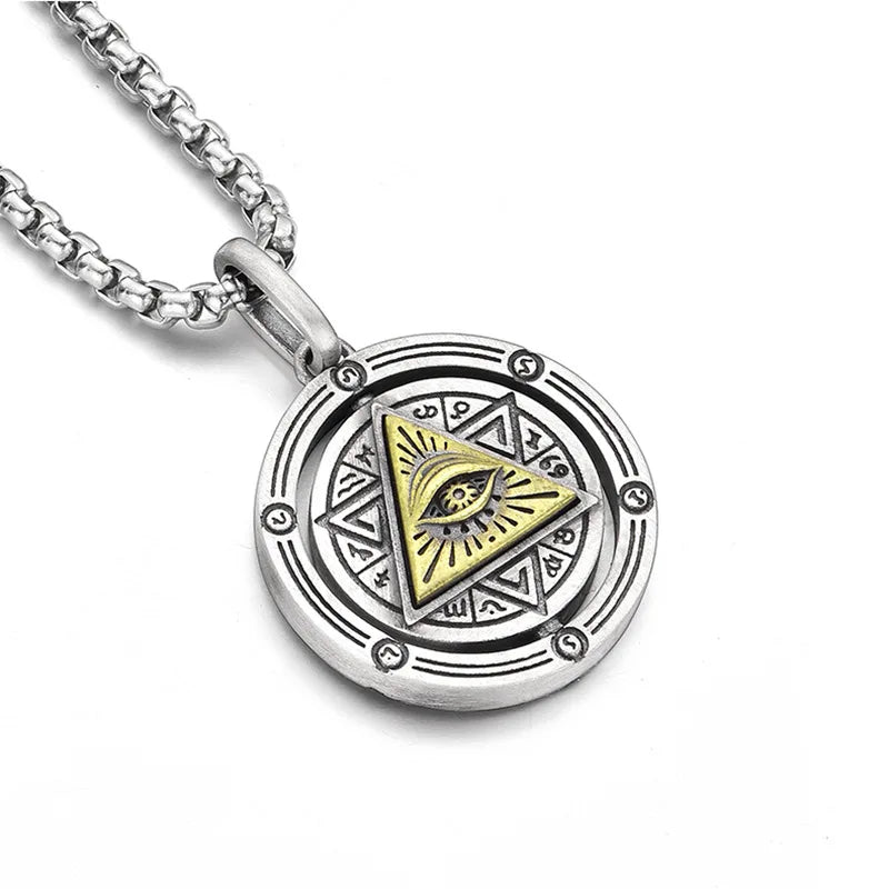 Ancient Egypt Protection Necklace - Eye of Horus Evil Eye Pendant - Spiritual Amulet Jewelry for Men and Women - Men's Necklace