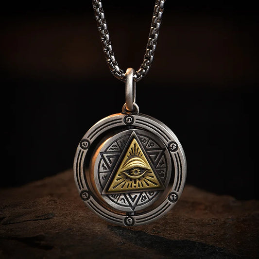 Ancient Egypt Protection Necklace - Eye of Horus Evil Eye Pendant - Spiritual Amulet Jewelry for Men and Women - Men's Necklace